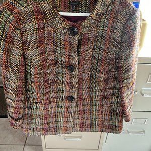 MADISON Woman Plaid Tweed Jacket Career Classic